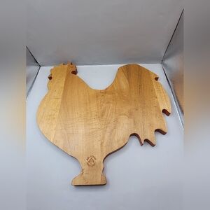 JK Adams Cutting Board Wood Rooster Chicken Country Farmhouse Made In USA 13"